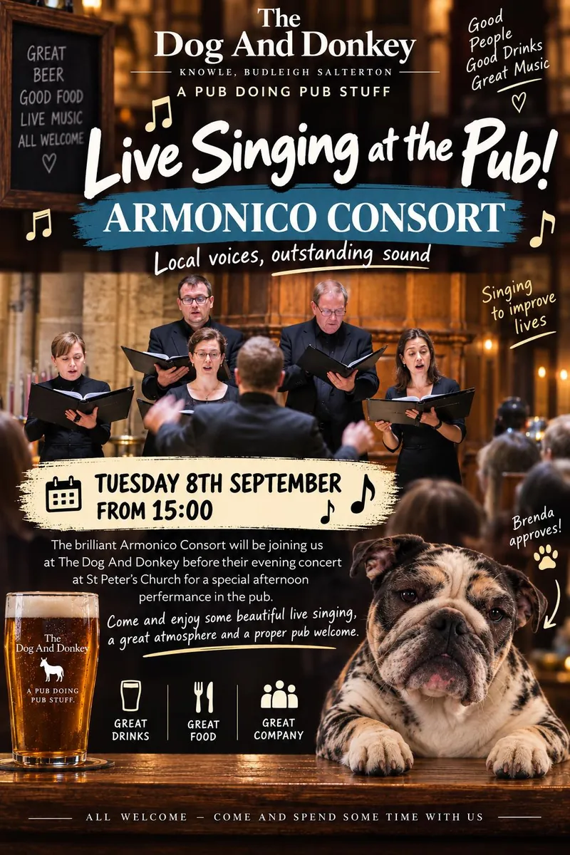 Armonico Consort live in the pub poster
