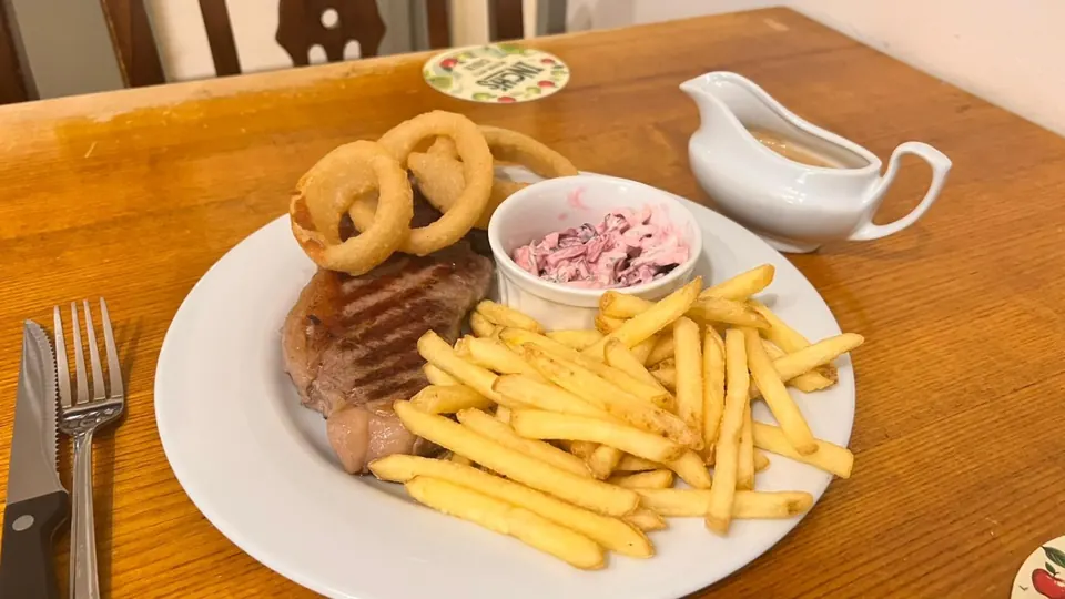 Steak and chips